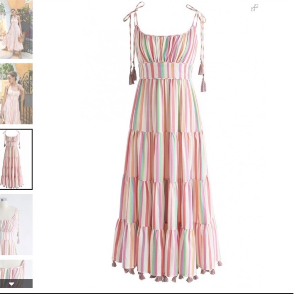 Chicwish Rainbow Maxi Dress